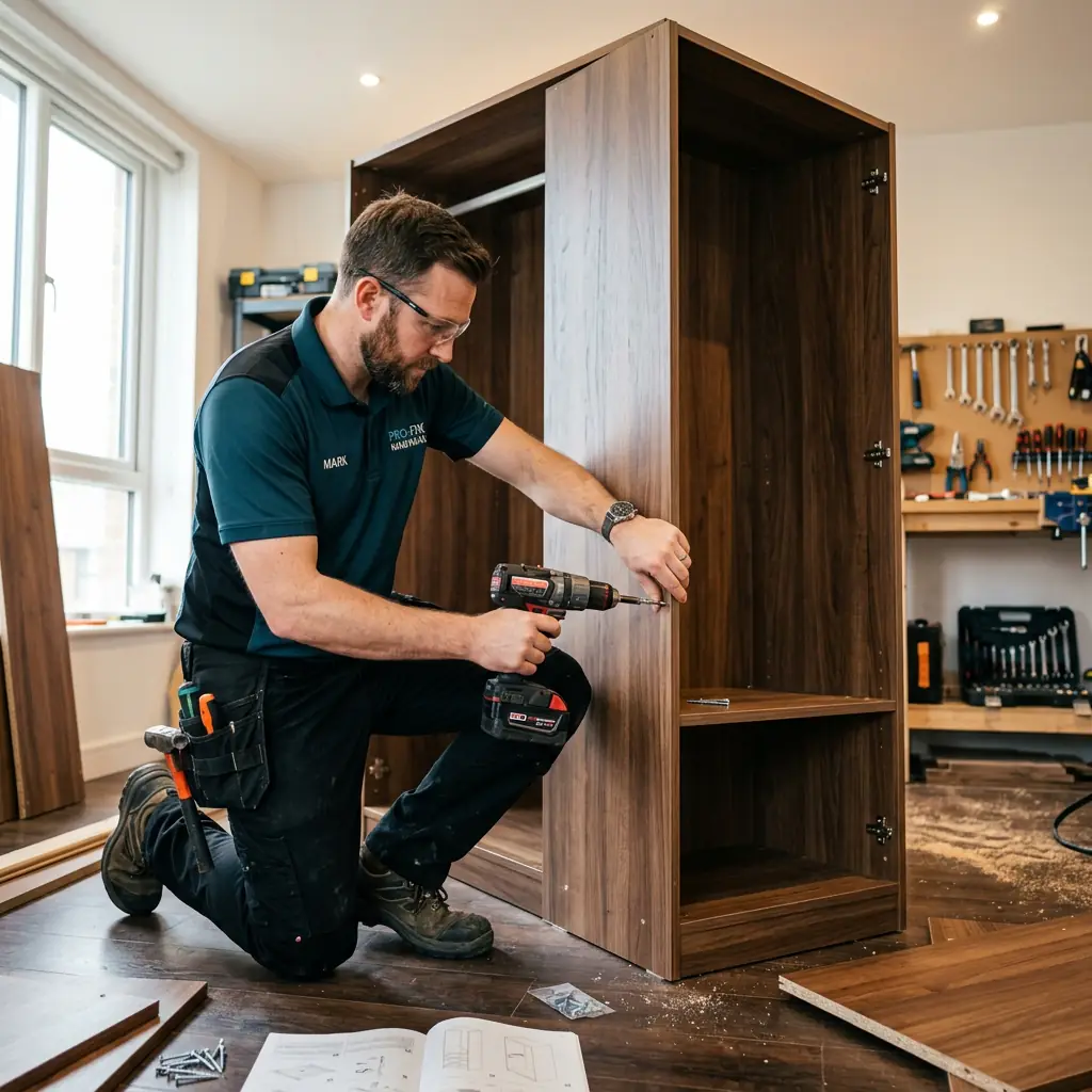 REIMEX Monteur bei der Schrankmontage